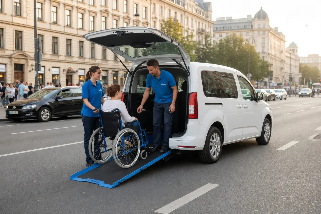 Véhicule pour Transport individuel de Personnes à Mobilité Réduite Gruau
