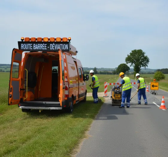 Véhicule entretien des routes Gruau Le Mans