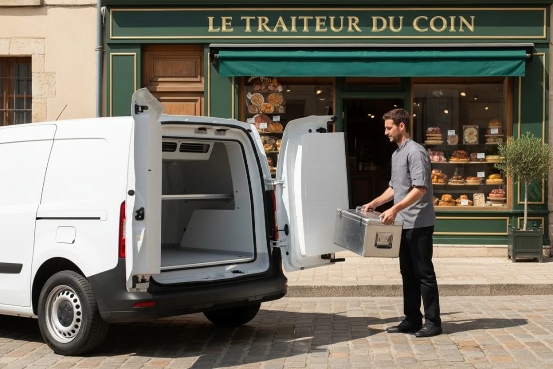 Véhicule avec cellule intégrée Iso City Gruau pour traiteur, pâtissier